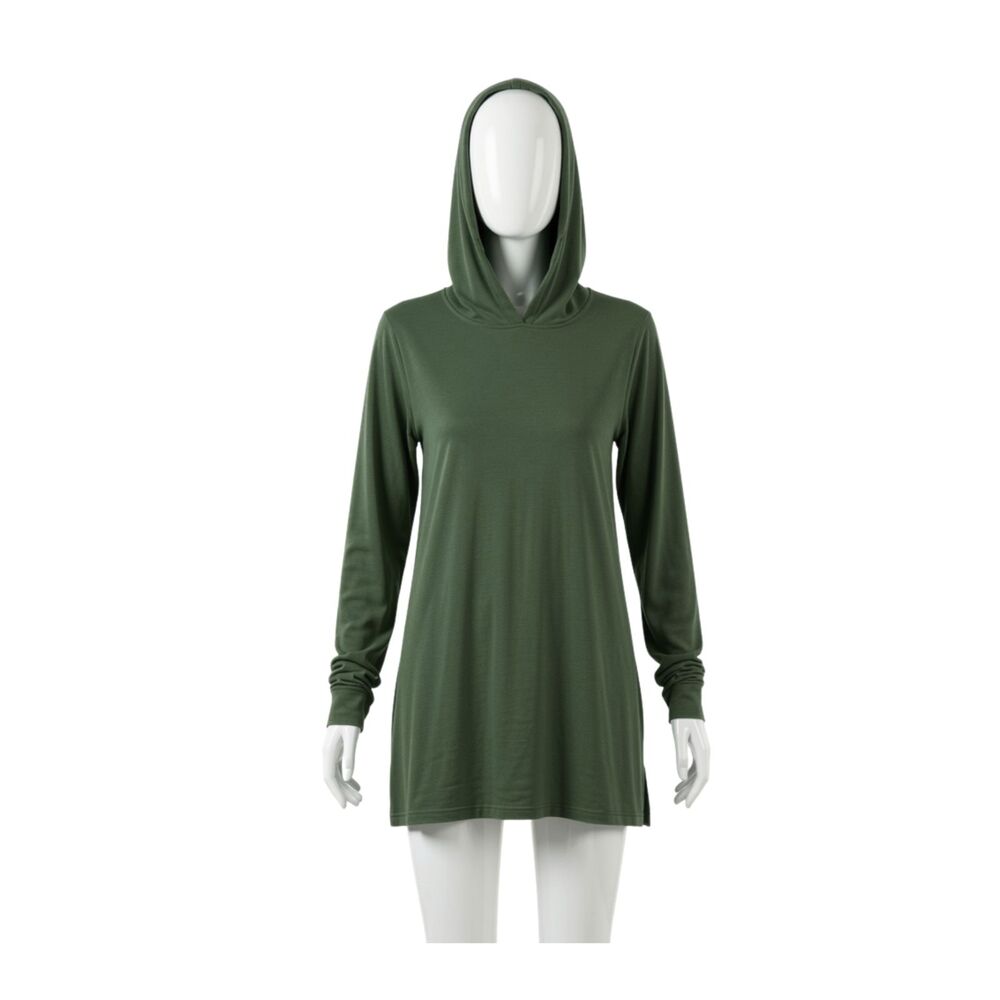 Duluth Trading Company Army Green Lightweight Hooded Tunic Size Large